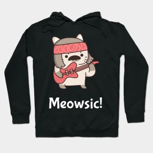 Cat plays music Hoodie